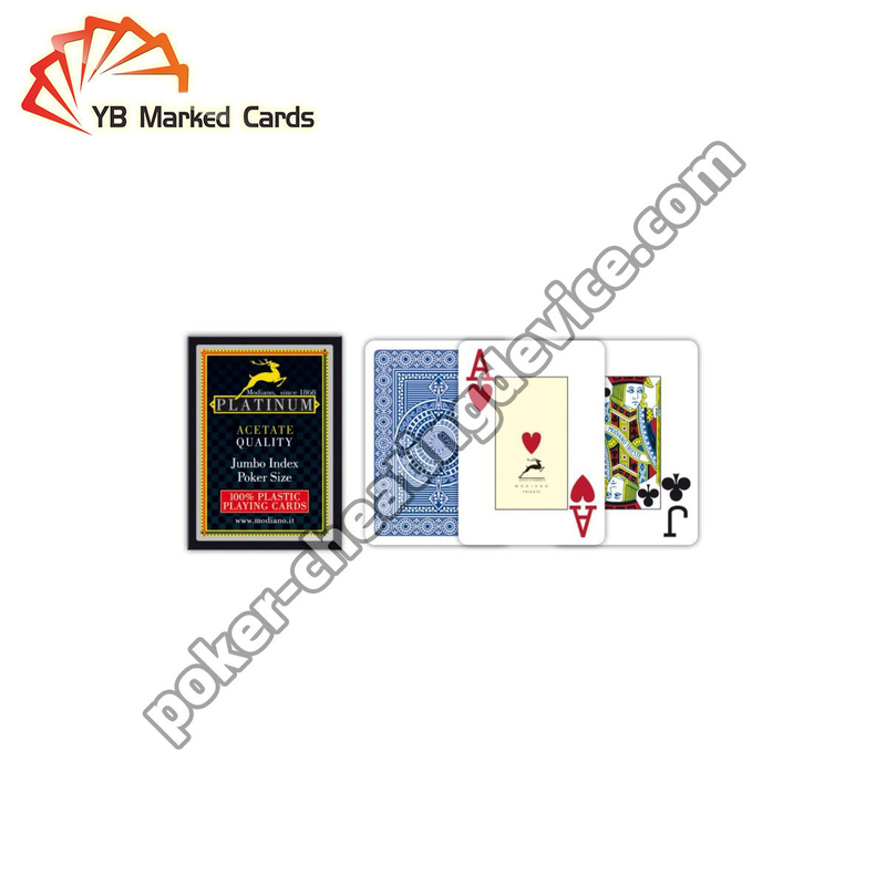 De alta calidad Modiano Acetato de Platino Marcado Deck de póquer para lentes de contacto infrarrojos