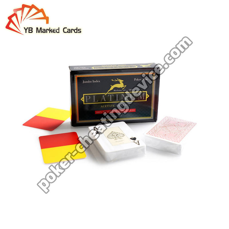 De alta calidad Modiano Acetato de Platino Marcado Deck de póquer para lentes de contacto infrarrojos