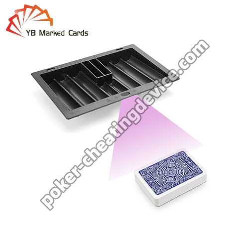8 filas Black Poker Chip Tray cámara para leer las cartas marcadas para poker trampa