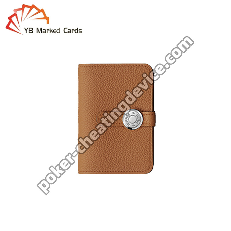La cartera de cuero de engaño del dispositivo del espía de la distancia del 100CM marcó la cámara del escáner de los naipes