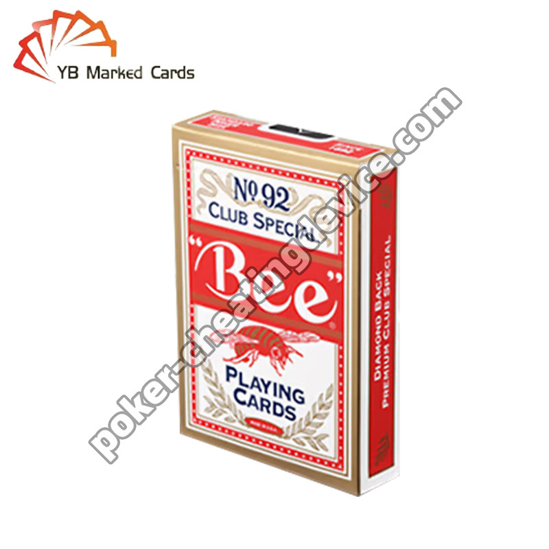 Bee Poker Texas Hold'em Código de barras Marcado Juego de cartas Tarjetas anchas Papel negro
