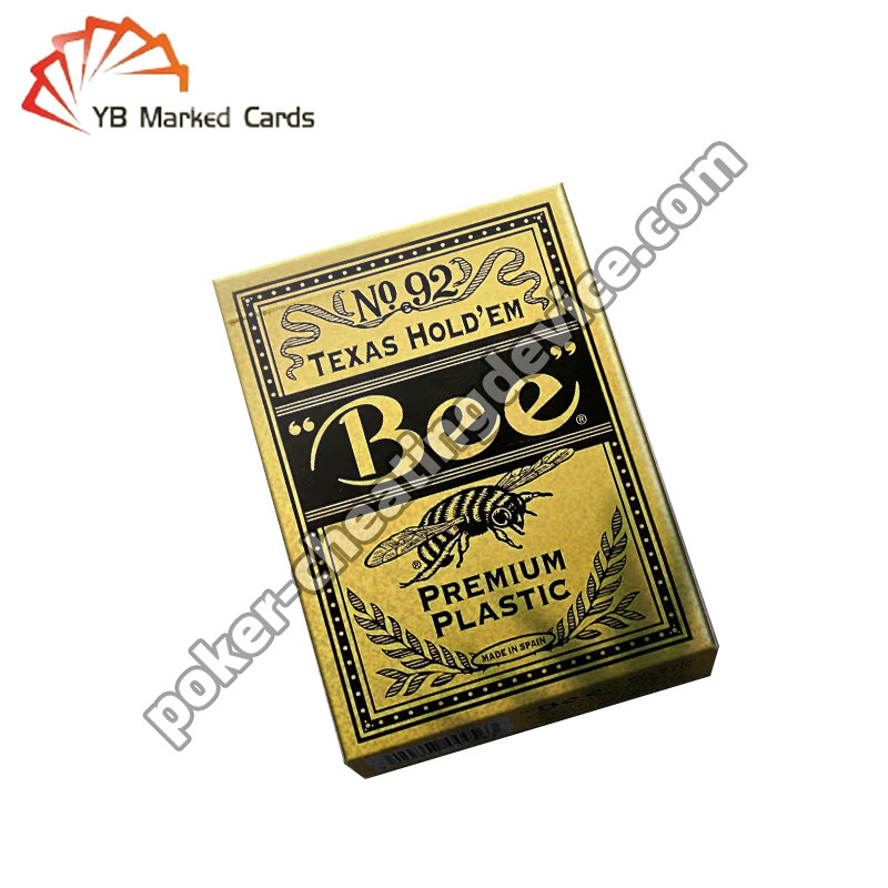 Bee Entertainment Especial Marcado Barcode Decks de plástico Texas Hold'em Grandes Tarjetas anchas