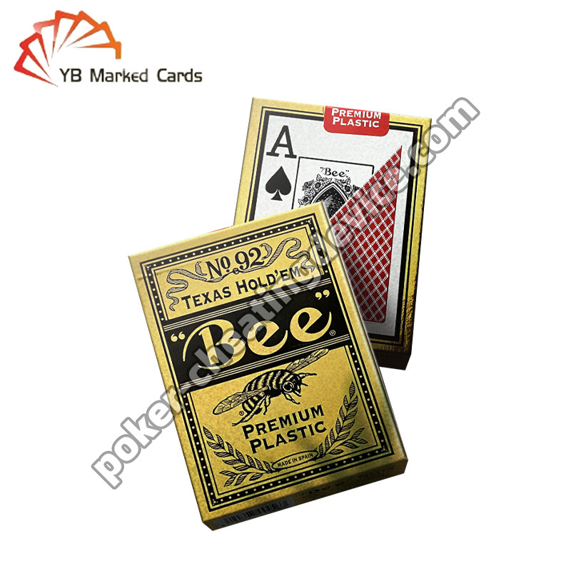 Bee Entertainment Código de barras especial Marcado Decks de cartas de plástico Texas Hold'em Tarjetas anchas