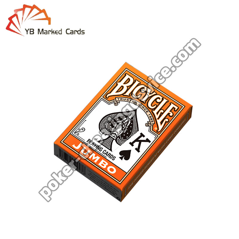 Bicicleta Marcado Cartas de código de barras clásico Colorido Texas Hold'em Colorido Cartas Naranja