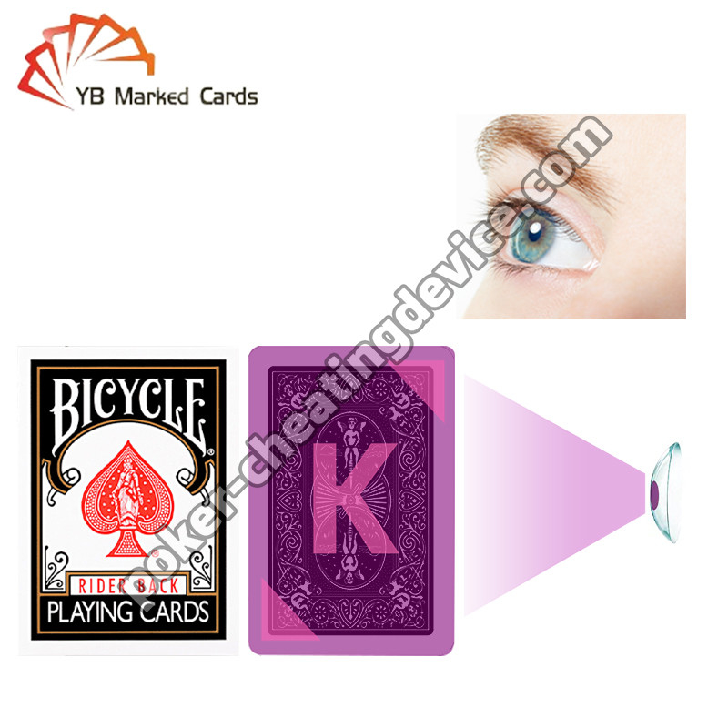 Bicicleta Marcado Tarjetas Ancho Clásico Negro Para Poker Lentes de contacto infrarrojas