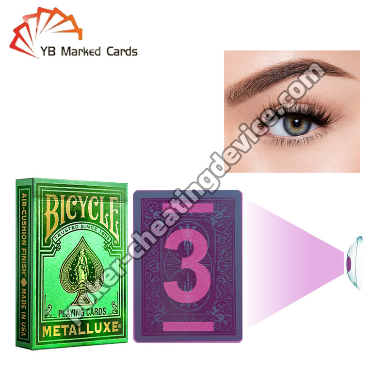 Bicicleta Marcado Deck de póquer de lujo Estampado de oro Fairy Verde Para Póquer Lentes de contacto