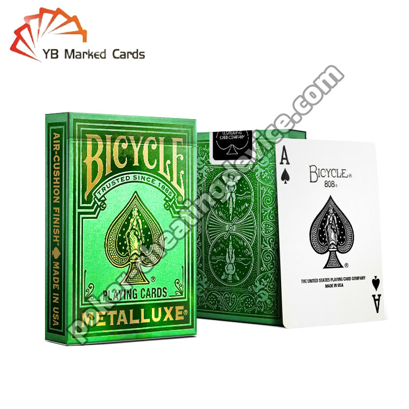Bicicleta Marcado Deck de póquer de lujo Estampado de oro Fairy Verde Para Póquer Lentes de contacto