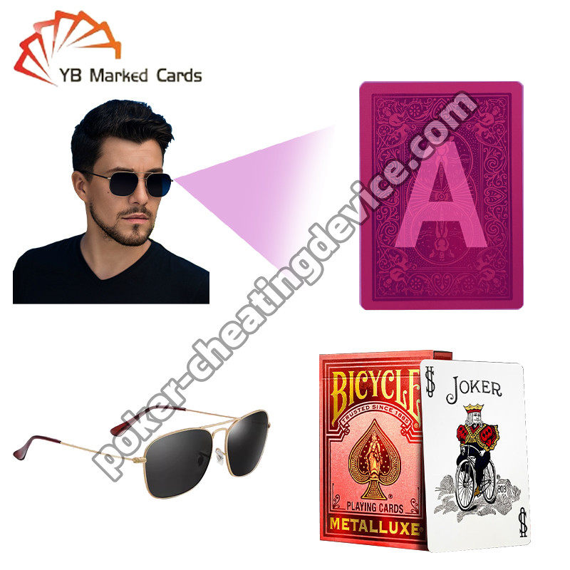 Bicicleta Marcado Tarjetas de póquer de lujo Oro Estampado Lava Rojo Para Poker Gafas de trampa