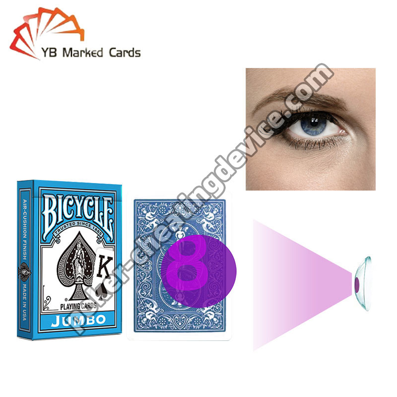 Bicicleta atrás Marcado Tarjetas de carácter grande Azul para lentes de contacto IR