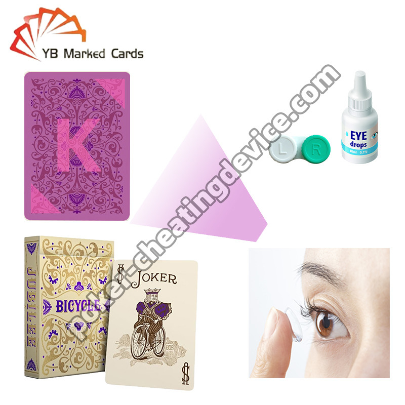 Bicicleta Poker de tinta invisible para lentes de contacto de luz UV ventaja discreta