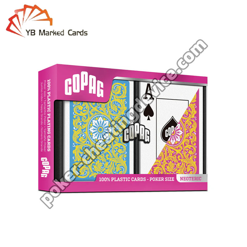 Copag Tarjetas marcadas con tinta invisible Pink / Yellow Set de cubierta doble para gafas de sol infrarrojas