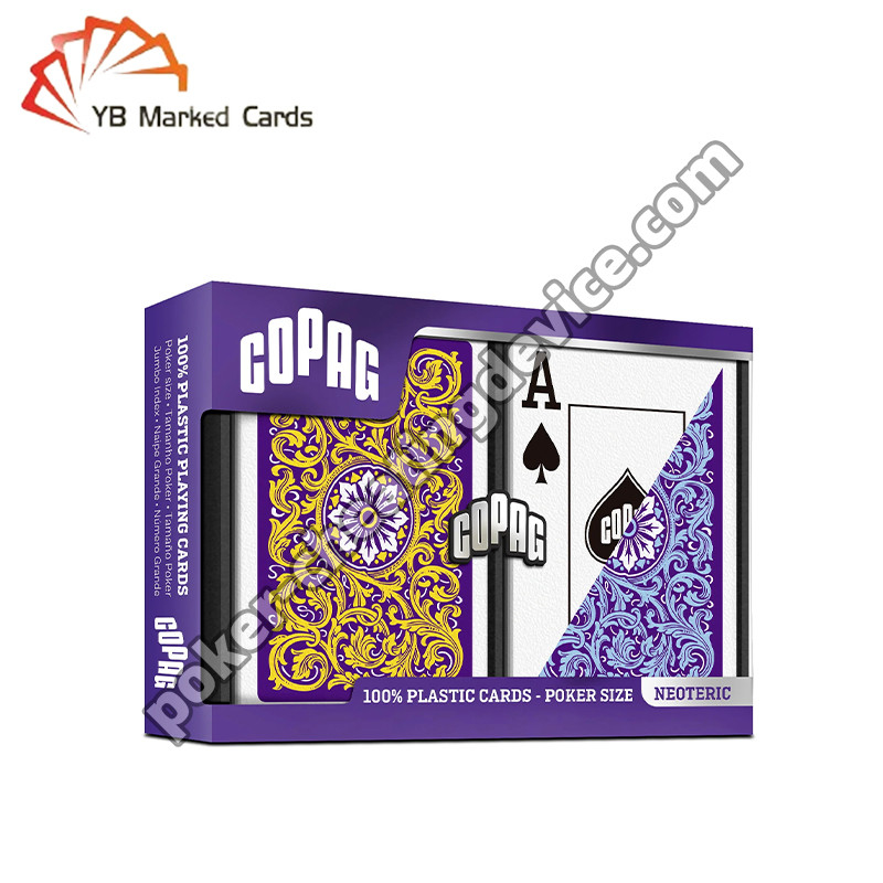 Copag Invisible Ink Marking Cards Set de cubierta doble azul / amarillo para lentes de contacto UV
