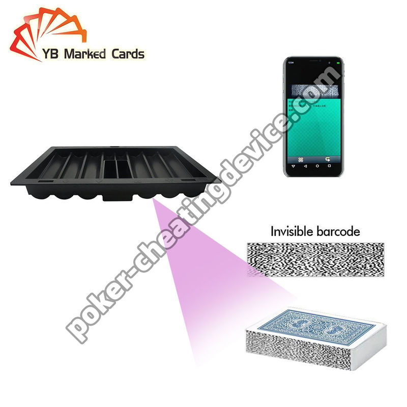 bandeja de fichas escondida cámara de poker para ganar el análisis de póquer y tarjetas de código de barras