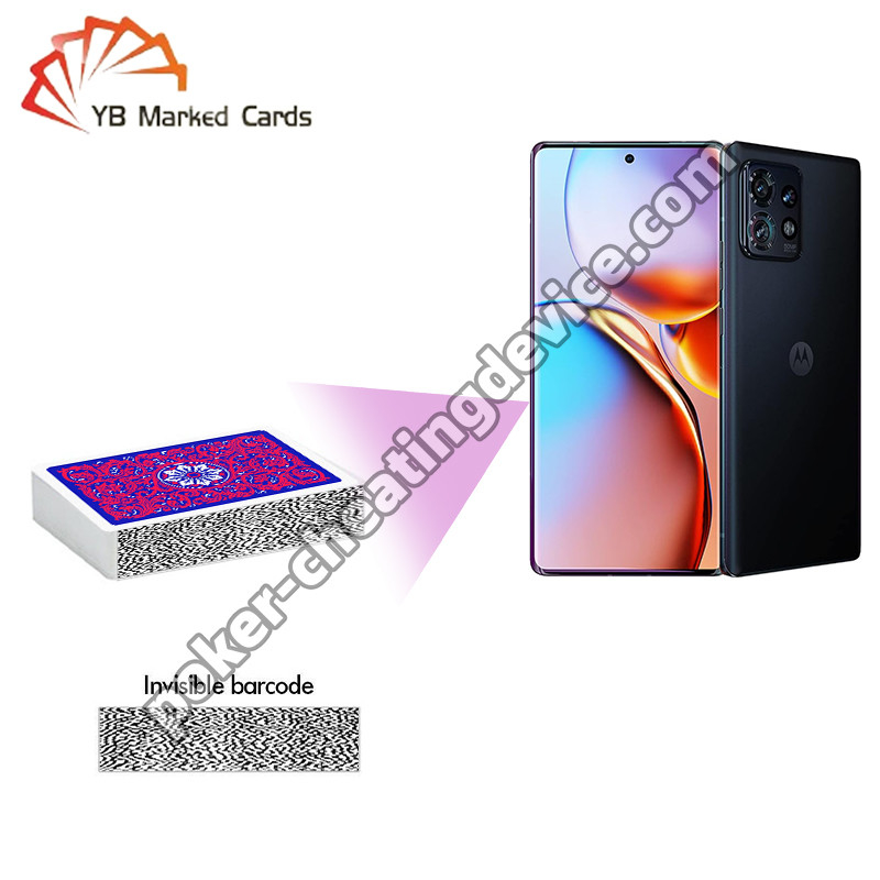 CVK 400 Motorola Edge+ Analista de póquer telefónico para cartas de juego de código de barras marcadas