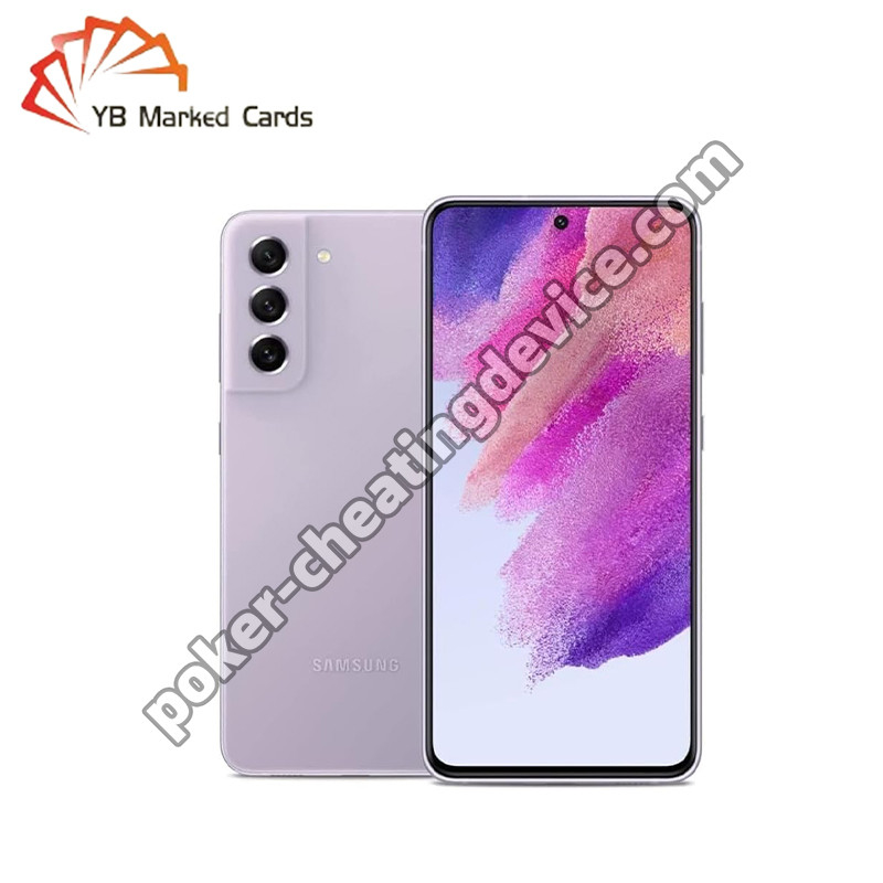 CVK 600 Dispositivo Samsung S21 FE Analista de póquer telefónico para marcar tarjetas de código de barras