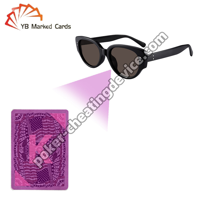 Gafas de sol de tarjeta marcada Gafas de tinta invisible para ventaja estratégica en el juego