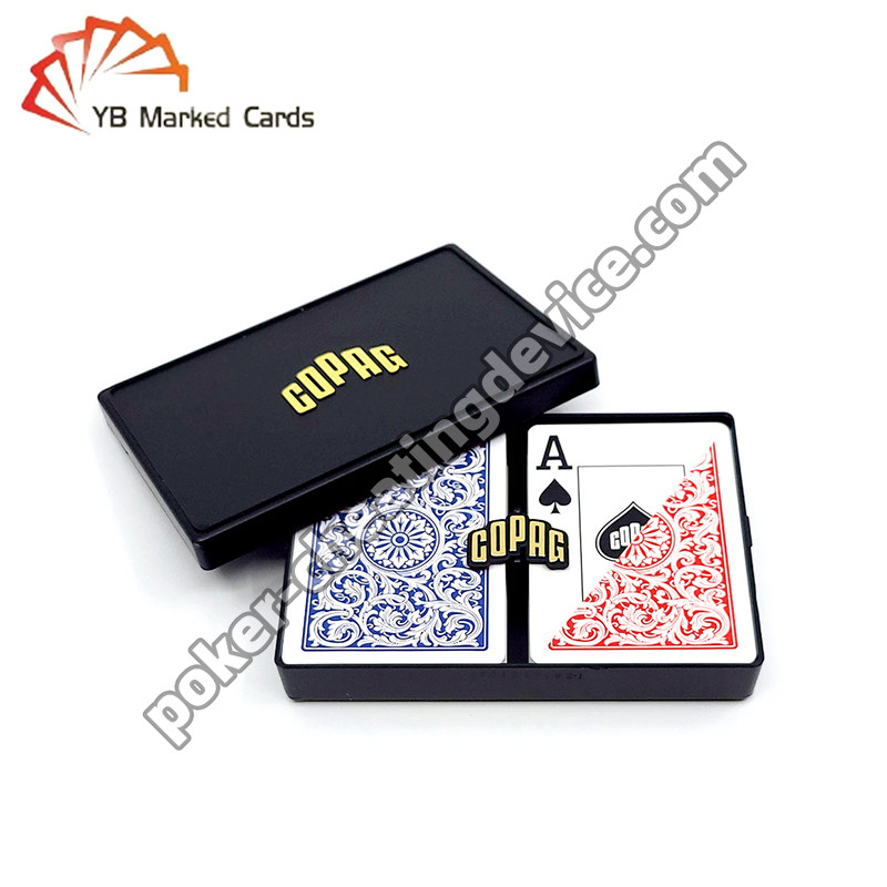 Copag 1546 100% Código de barras de póquer de plástico Marcado Decks Blue / Red Deck Set