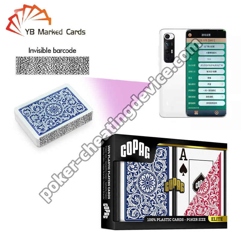 Copag 1546 100% Código de barras de póquer de plástico Marcado Decks Blue / Red Deck Set