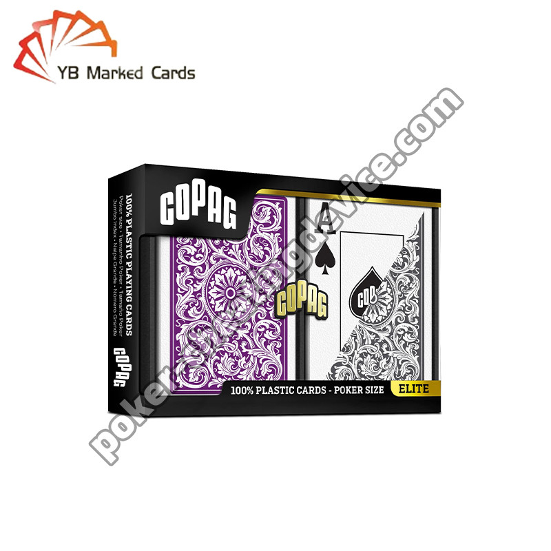 Copag 1546 100% de plástico Casino Código de barras Marcado Tarjetas Violeta / Grey Set Deck