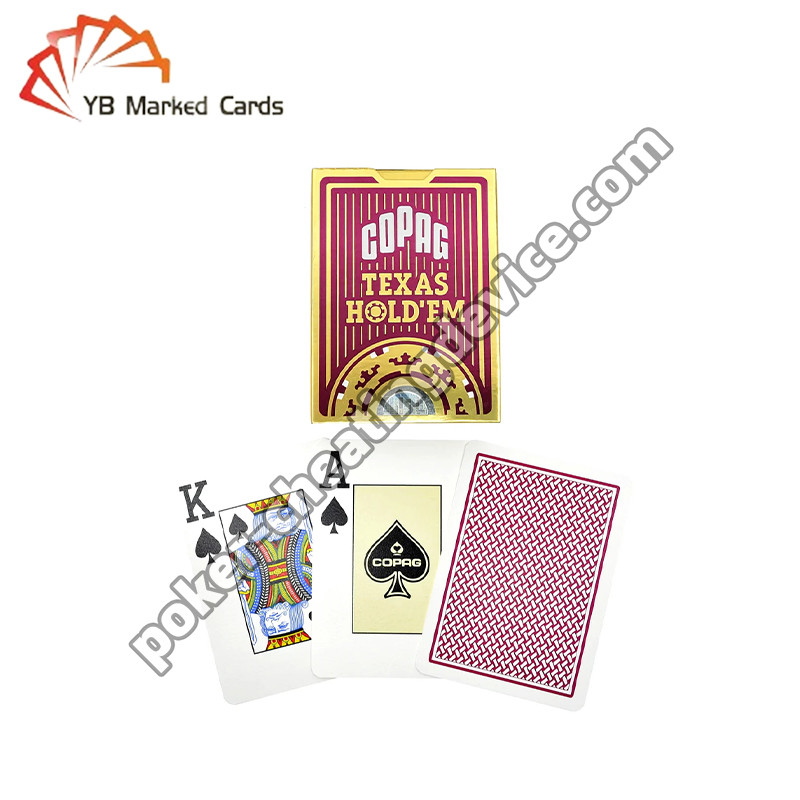 Copag Texas Hold'em 100% de plástico Juego de apuestas Marcado de cartas Rojo Deck único
