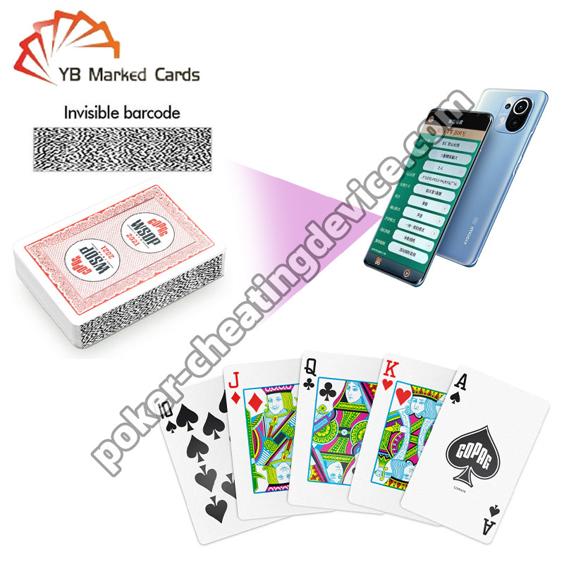Copag 2021 WSOP 100% Código de barras de plástico UV Marcado Tarjetas de juego Deck único Rojo