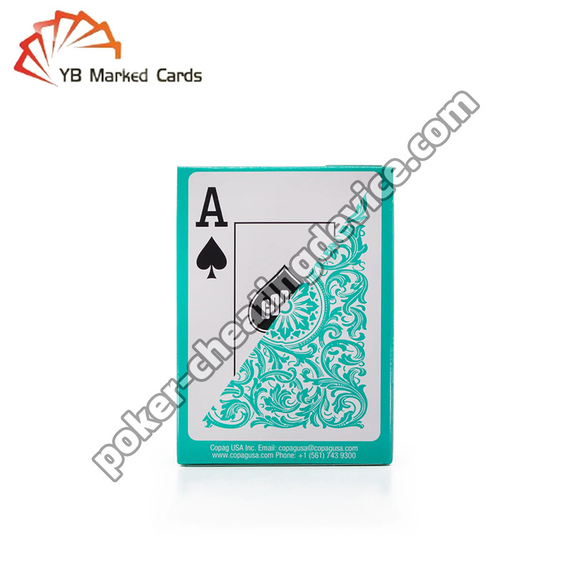 Copag Elite Luminosos de tinta de marcado de las cartas verde de un solo mazo para hacer trampa en el póker