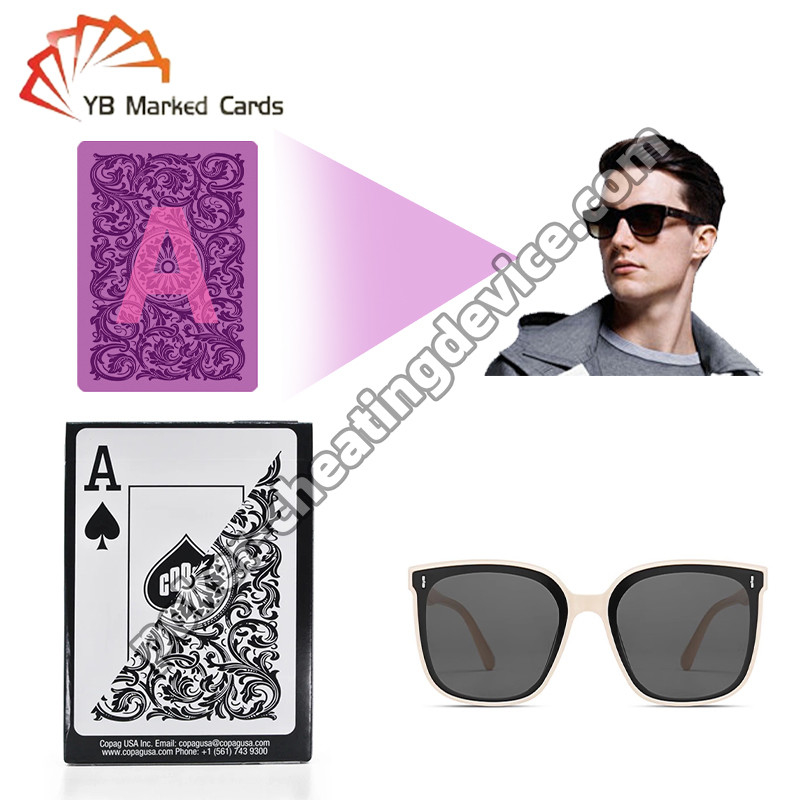 Copag Elite Luminosas Tarjetas de tinta Negro Deck único para tarjetas marcadas Gafas
