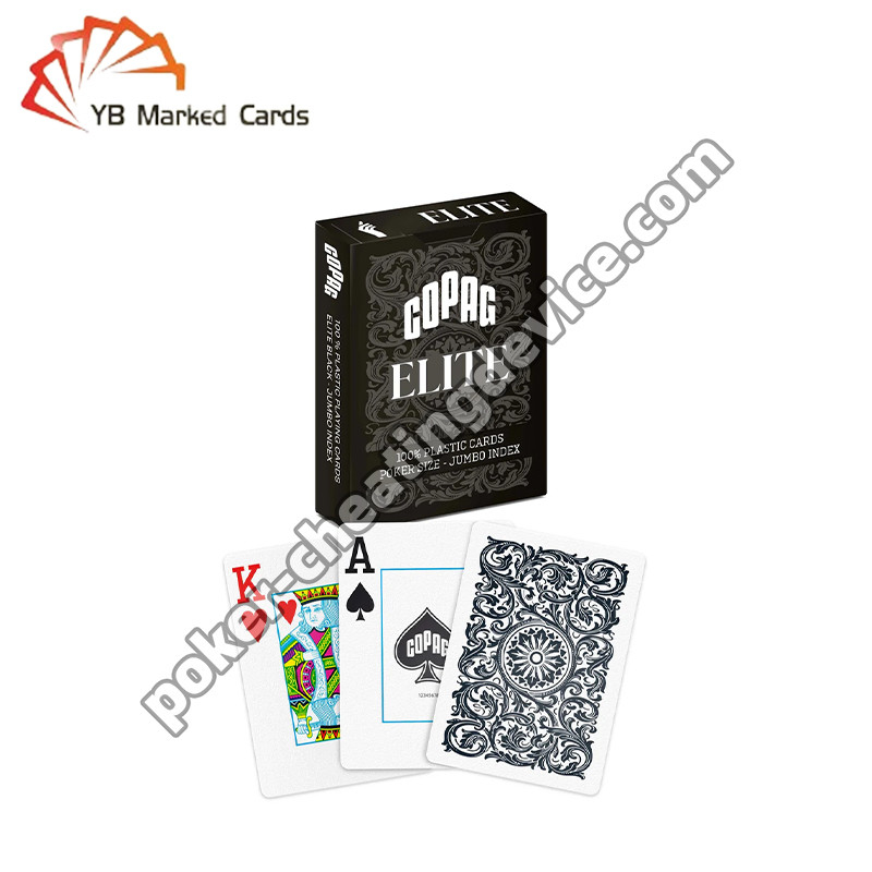 Copag Elite Luminosas Tarjetas de tinta Negro Deck único para tarjetas marcadas Gafas