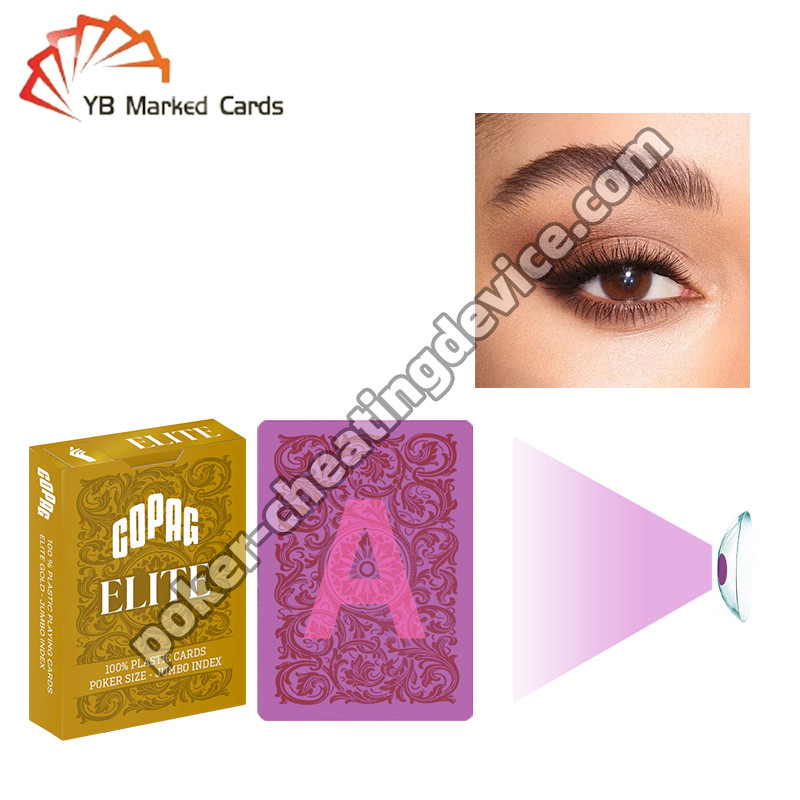 Lentes de contacto de tinta infrarroja para mazos marcados Ver cartas marcadas al instante