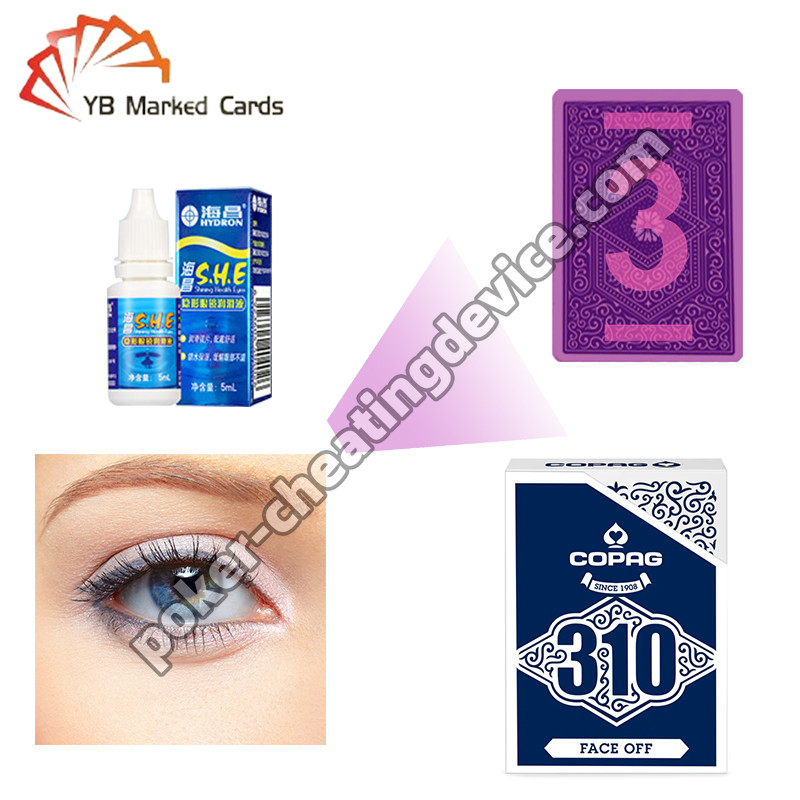 Lentes de contacto infrarrojos para tarjetas marcadas con tinta invisible detectan tinta invisible en el póker