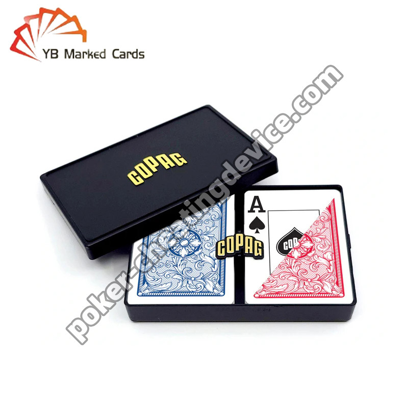 Copag de plástico Legacy Marcado con código de barras Tarjetas Jumbo Índice Rojo / Azul Set de cubierta doble