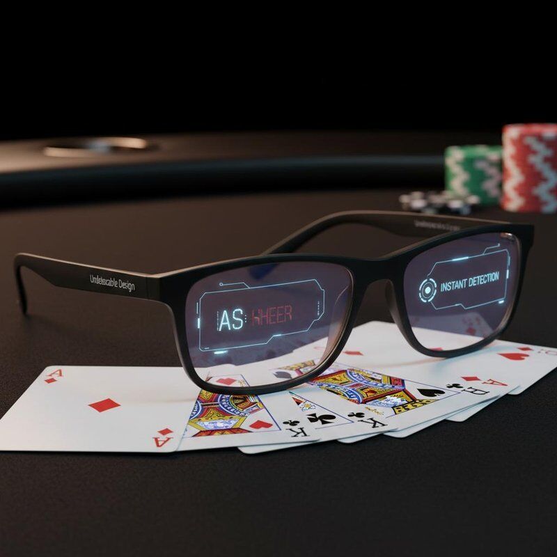 Gafas de poker con detección instantánea, diseño indetectable para todas las cartas infrarrojas marcadas