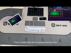 Esta es una mesa de póquer que reconoce las cartas de juego