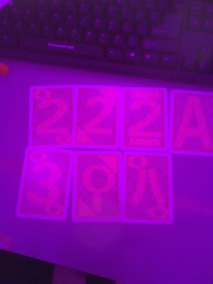 Tarjetas marcadas invisibles cosméticas mágicas de las lentes de contacto de la luz UV 0.10m m