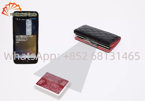 Herramientas de engaño del tramposo del póker de la cámara de la cartera del dispositivo del póker negro para analizar
