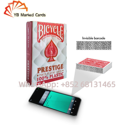 Bicicleta de póquer Código de barras Juegos de cartas 9 * 6cm Azul Para juegos de póquer