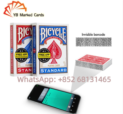 Los naipes plásticos de la bicicleta del póker impermeabilizan el peso grabado en relieve 154g