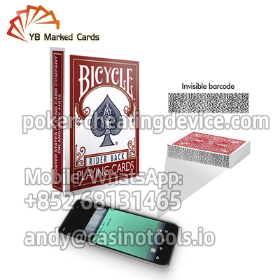 Bicicleta regular Rider Back Barcode Marked Decks del índice para los juegos de póker