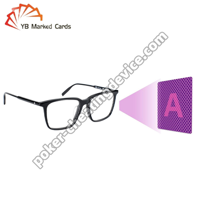 Gafas de sol de póquer de plástico negro transparente para escanear el póker