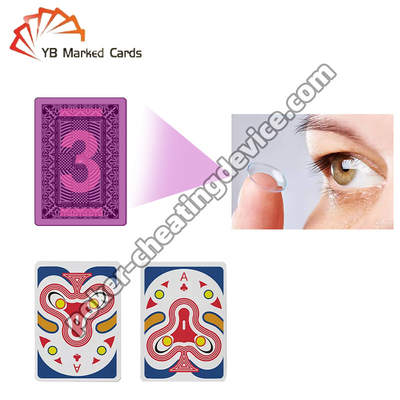 Lentes de contacto para ver a través de las cartas de póquer