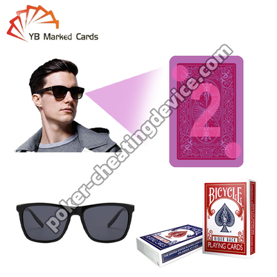 Bicicleta de infrarrojos marcado de cartas de juego clásico rojo para gafas de sol de infrarrojos