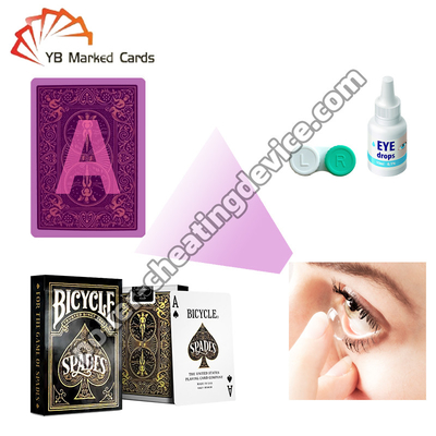 Bicicleta Marcado de cartas Deck Entretenimiento clásico Las espadas para lentes de contacto de tinta infrarroja
