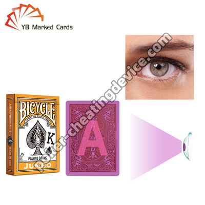 Bicicleta Marcado Juego de cartas clásico Naranja Para el póquer Trampas Lentes de contacto
