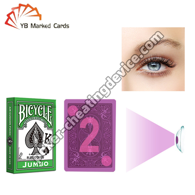 Bicicleta tinta invisible cartas de póquer clásico verde para el póker engañar lentes de contacto