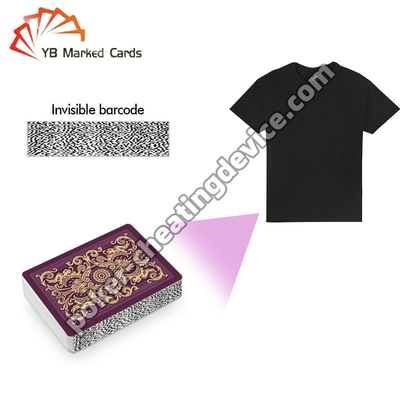 T-Shirt escáner de cartas de póquer para el analizador de cartas de póquer y código de barras de marcado de cartas de juego