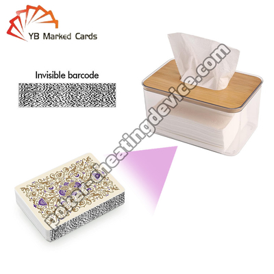 Dispositivo de escáner de boxes de tejido para análisis de póquer y tarjetas de código de barras