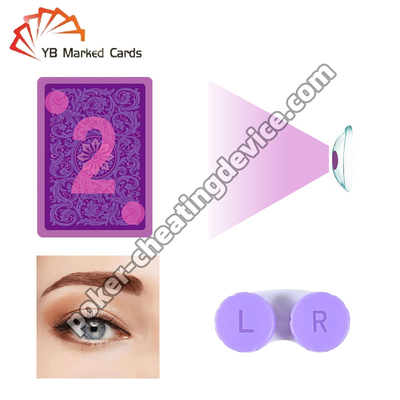 Lentes de contacto infrarrojos para tarjetas de póquer Marcando su secreto para ganar cada juego