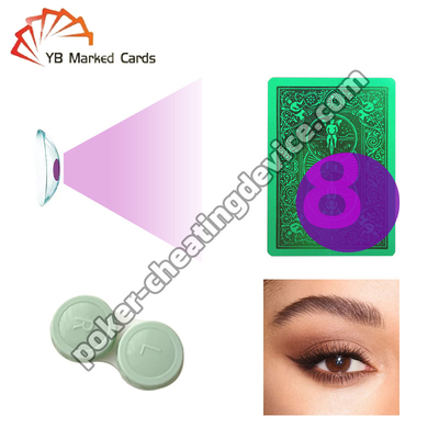 Lentes de contacto infrarrojos para ver las cartas marcadas. Herramienta de trampa de póquer.