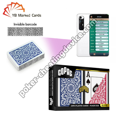 Copag 1546 100% Código de barras de póquer de plástico Marcado Decks Blue / Red Deck Set