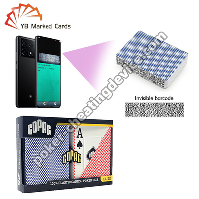 Copag Export 100% de plástico Código de barras Cheat Cards Azul / Rojo Doble Deck